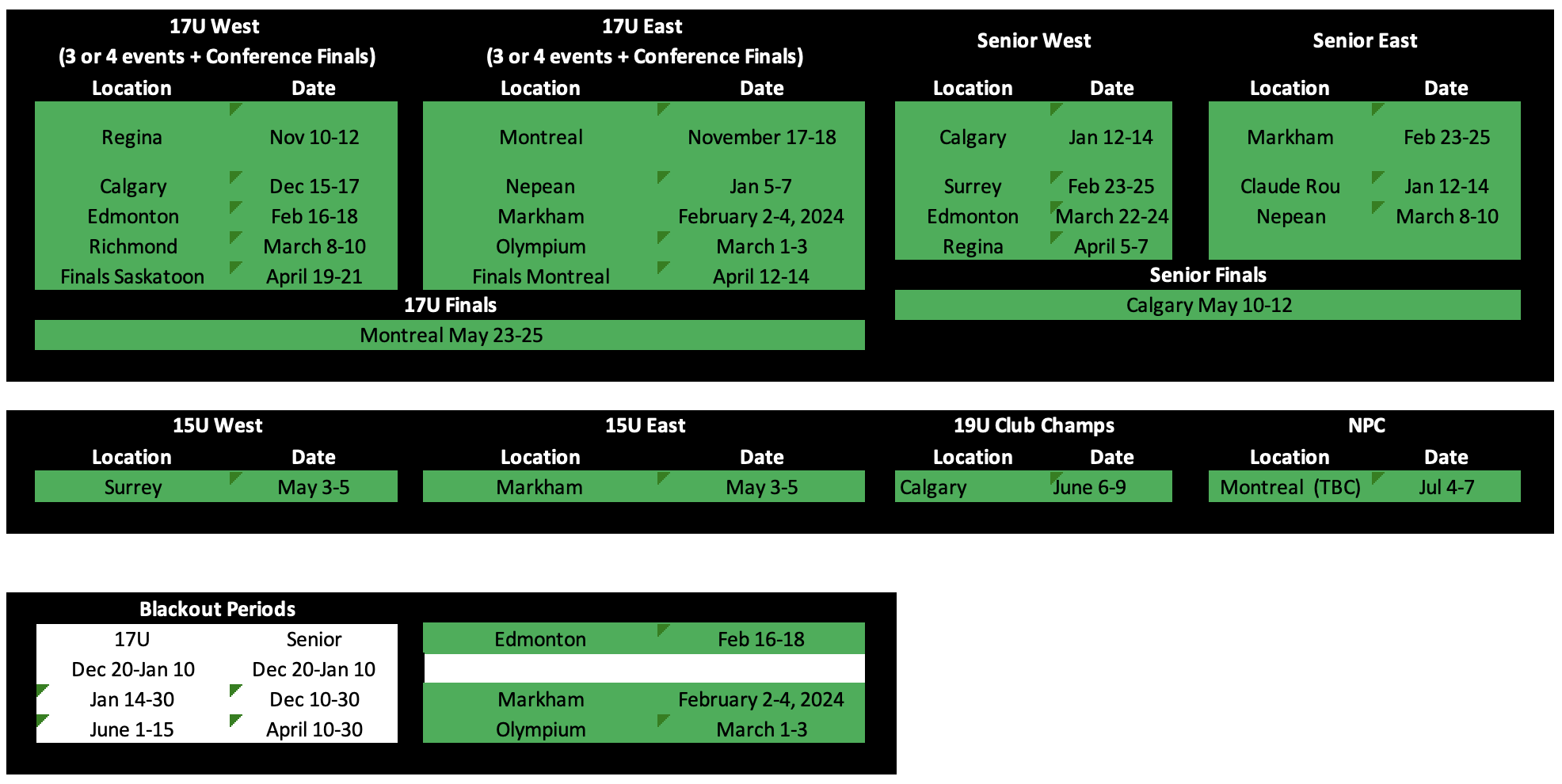 Water Polo Canada Website By RAMP InterActive   NCL Calendar 2023 2024. 